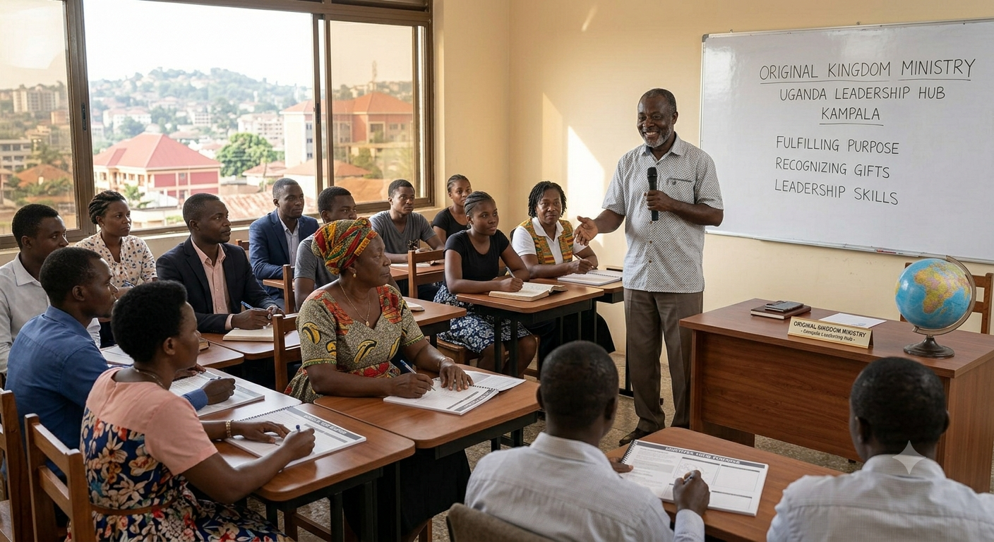 man teaching a class